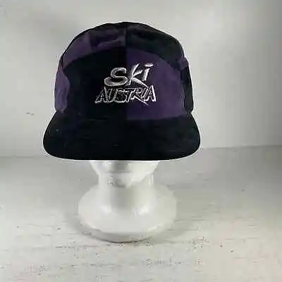 VTG No Problem Black Purple Checkered Ski Austria Snapback Mens Hat OSFA • $40.50