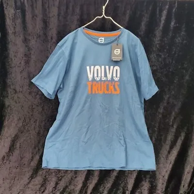 NWT Men's Volvo Trucks Semi Official Merchandise T Shirt Slate Gray/Blue 2Xl XXL • $26