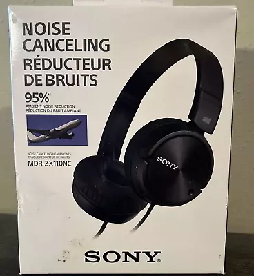 Sony MDR-ZX110NC Noise Cancelling Headphones MDRZX110NC Black • $21.99