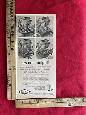 Vintage 1964 Print Ad West Bend Broiler Toaster Advertisement • $6.40