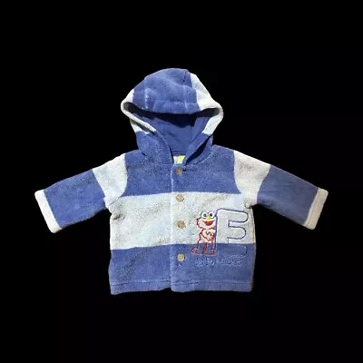 Vintage Baby Boy Hooded Jumper Size 6-9 Months AU- Sesame Street Elmo Clothing • $9.69