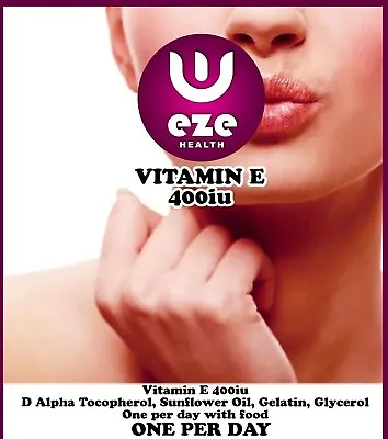 £4.90 • Buy 60 Vitamin E 400iu Antioxidant Capsules, £4.90, High Strength Free  Skin- Hair 