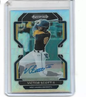 VICTOR SCOTT II 2022 Prizm Draft Picks Baseball Prospect Silver Prizm Auto (JM) • $2.25