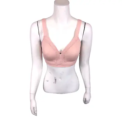 Breezies Women's Pullover Modern Sport Contour Sport Bra Pale Blush 38DDD Size • $15