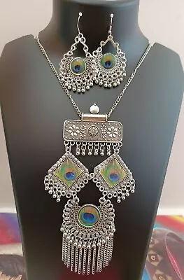£6.99 • Buy ASIAN Silver Oxidised Ethnic Tribal Modern Indian NECKLACE JEWELLERY