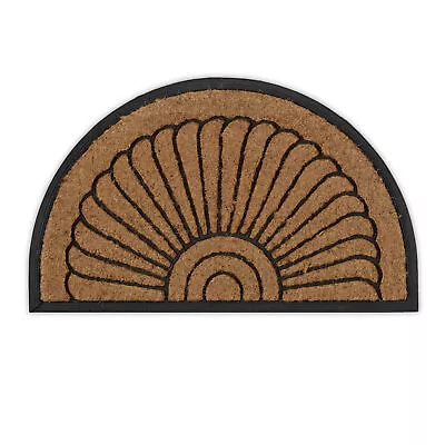 £50.90 • Buy Semicircular Rubber And Coir Welcome Door Mat Frame Entry Natural Shoe Rug