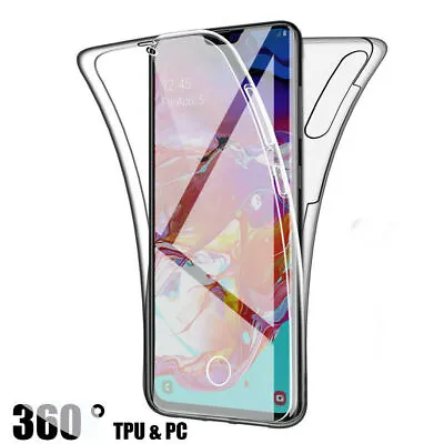 CLEAR FULL 360 Case Samsung S8 Plus A30 A42 A91 A80 A82 Shockproof Phone Cover • £2.55