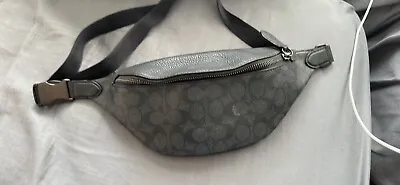 Coach F78777 Canvas Signature Belt Bag - Charcoal Black • $119