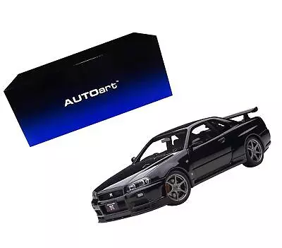 Nissan Skyline GT-R (R34) V-Spec II RHD (Right Hand Drive) Black Pearl 1/18 Car • $260.10