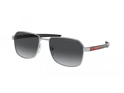 $409.39 • Buy Prada Linea Rossa Sunglasses PS 54WS  1BC06G Silver Grey Man
