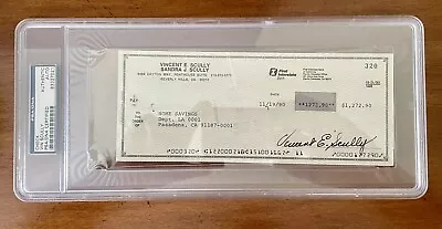 Vin Scully Signed/encapsulated Psa/dna Authenticated Autographed Bank Check • $385