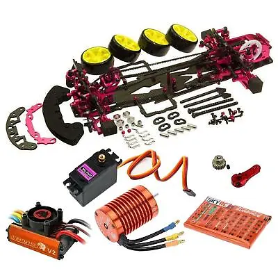 Alloy 1/10 SAKURA D3 Drift Chassis Kit SKYRC 60A ESC 4370KV Motor MG996R Servo • $269.99