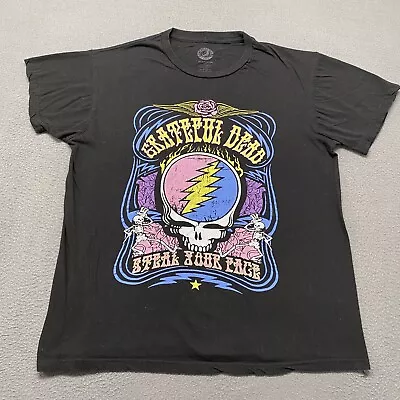 Grateful Dead Shirt Men’s Large Black Steal Your Face Hippie Rock Music Classic  • $9.50