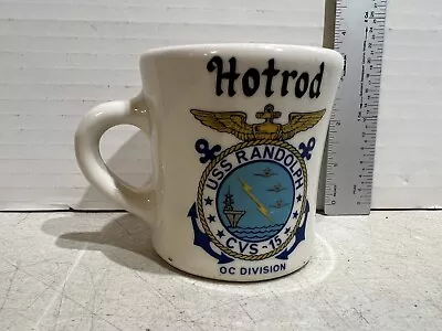 USS RANDOLPH CVS-15 Aircraft Carrier Ship's Crest Coffee Cup Victor Hotrod • $18.95