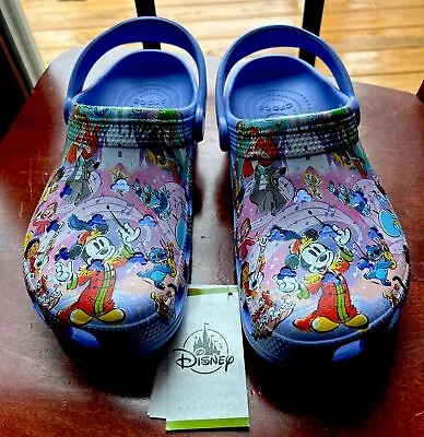 Disney Parks 100 Years Mickey Mouse Music& Wonder Adult Crocs Mens 10/W's 12 NWT • $59.23