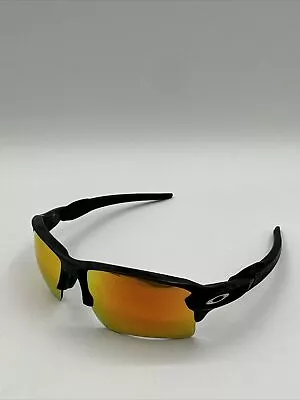 OO9188-8659 Oakley FLAK 2.0 Black Camo Ruby Iridium 59-12-133 Sunglass 133 Case • $99.99