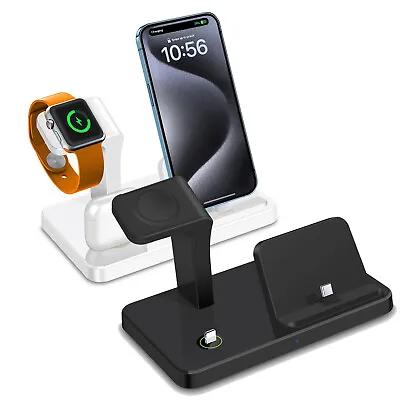 3in1 Fast Charging Cradle Dock Station Charger For Apple Watch Ultra 9 IPhone 15 • £8.99