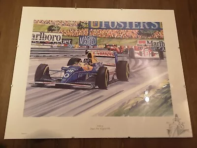 Damon Hill Simon Ward Print F1 Motorsport Art Williams V Mclaren 1993  Formula 1 • £15