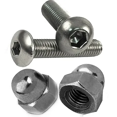 £757.19 • Buy M3 M4 M5 M6 M8 A2 Stainless Steel Button Pan Head Socket Bolts + Domed Hex Nuts 