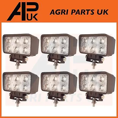 6 X 18W Rectangle LED Work Light Lamp Flood Beam Digger Tractor 4x4 Offroad SUV • $113.68