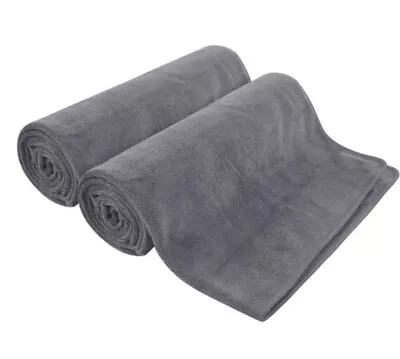 Quick Dry Super Absorbent Microfibre Towel 61x121cm For Bath Gym Travel | Grey • £6.50