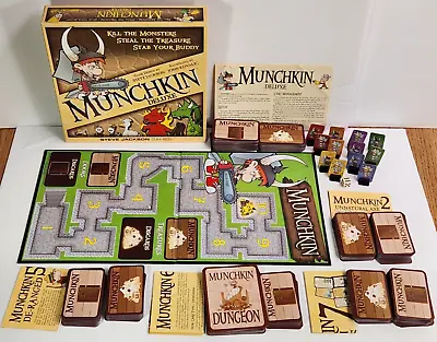 Munchkin Deluxe Board Game Plus 2 5 6 7 Expansion Sets All Complete EUC • $39.95