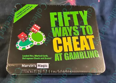 Marvins Magic Fifty Ways To Cheat At Gambling Set *New & Sealed* • $19