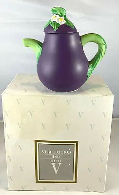 $18 • Buy Avon Season's Harvest Miniature Teapot Collection Eggplant