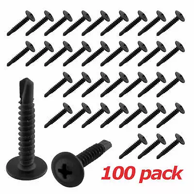 Black Phosphate Phillips Wafer Head Self Tapping/Drilling Screws 1 1/2  (100/pk) • $8.60