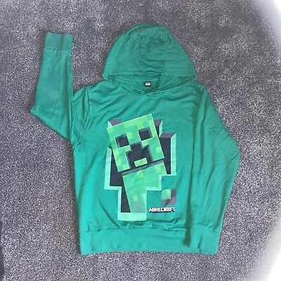 Minecraft Hoodie - Green Age 11 - 12 Years • £4