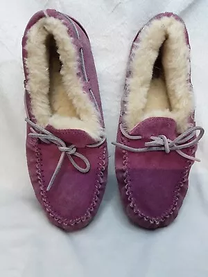 UGG Dakota Moccasins Purple/pink Suede Slippers Womens Size 7 • $24.99