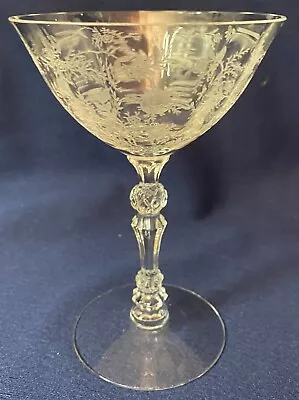 Chintz Crystal Saucer Champagne 5.5  6 Oz Fostoria Glass Company • $28