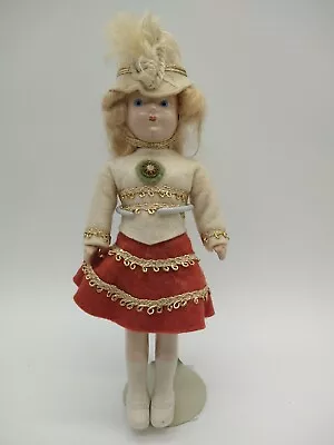 Vintage Virga Doll Majorette Doll Blonde Marching Band #490 Uniform Red Skirt • $19.95