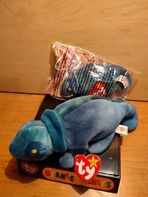 Rainbow Ty Beanie Baby Chameleon Dark Blue – PVC W/Teenie Beanie • $4