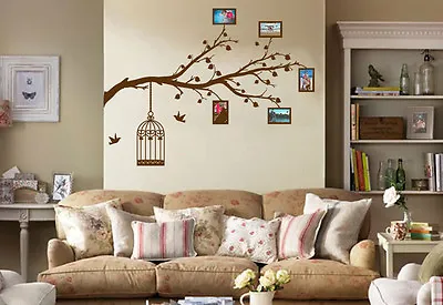 Giant Family Tree Wall Art Sticker Vinyl Decal Transfer Add You Pictures • £23.95