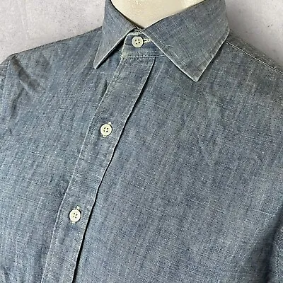 $29.88 • Buy Vintage Polo Ralph Lauren Medium Chambray Shirt Classic Fit Long Sleeve C62
