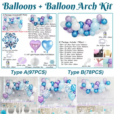$6.30 • Buy 97pcs Balloon Arch Kit Balloons Garland Birthday Wedding Party Baby Shower Decor