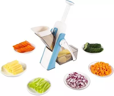 Adjustable Vegetable Slicer  Mandolin Slicer Stainless Steel Food Slicer[Blue] • $21.59