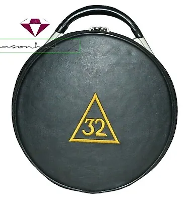 Freemason Masonic 32nd Degree Cap Case - Scottish Rite Cap & Crown Case Black • $27.90