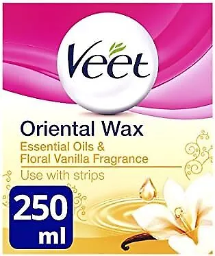 Veet Essential Oils And Floral Vanilla Warm Wax Microwavable Jar 250ml • £14.39