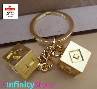 Star Wars Keyring Han Solo Lucky Gold Dice Charms Keychain Sabacc Party Gift  • £5.75