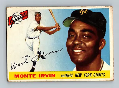 1955 Topps #100 Monte Irvin GD-VG New York Giants HOF Baseball Card • $20