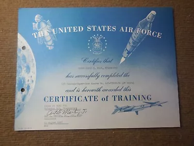 Vintage 1967 Vietnam War USAF Certificate Of Training OJT Trainer / Supervisor • $14.99