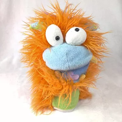 Manhattan Toy Boylie Fuzzy Wuggs Hand Puppet 12  Orange Plush Monster • $23.25