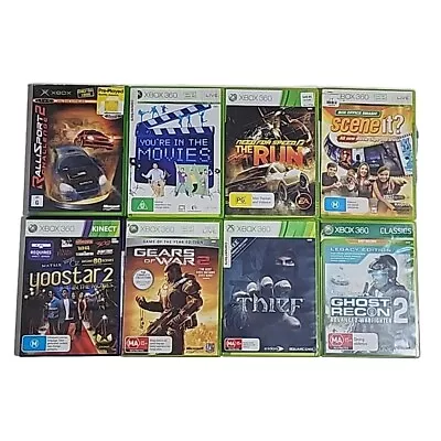 BULK LOT OF 8 MICROSOFT XBOX/360 Console Games Rated G-MA15+ PAL See Description • $29.99
