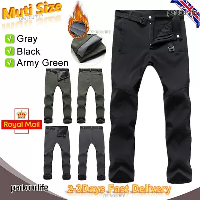 Mens Windproof Waterproof Hiking Tactical Trousers Outdoor Walking Combat Pants • £15.99