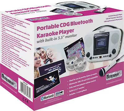 Mr Entertainer Portable CDG Bluetooth Karaoke Player Machine Monitor Kar122d • £37.99