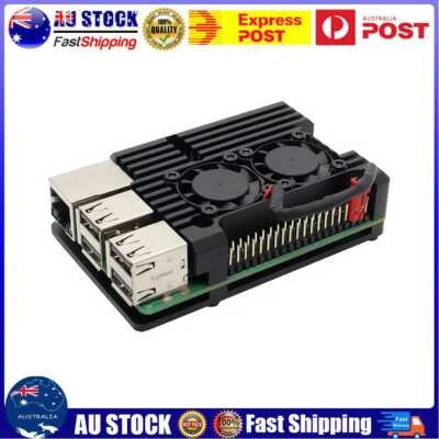 $15.89 • Buy For Raspberry Pi 3 Model B B+ Aluminum Case Shell With Dual Cooling Fan