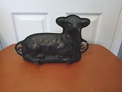 Antique Griswold Cast Iron Lamb Cake Mould 866 Vintage 12 In Wide X 7.5 In • $150