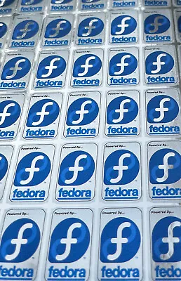 6x Fedora Linux PC Computer Desktop Laptop Chrome Badge Decal Vinyl Sticker • £3.29